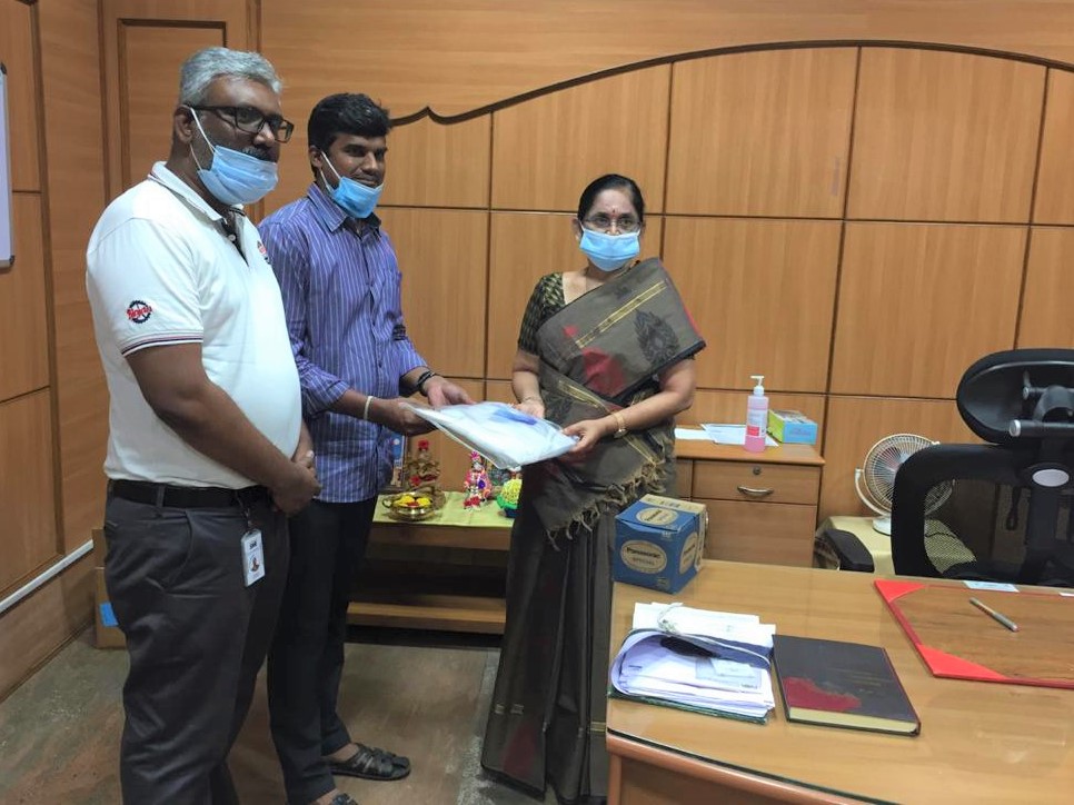 SME provided 100 PPE Kits and 15 Pulse oximeters as part of covid19 relief to GH Coimbatore